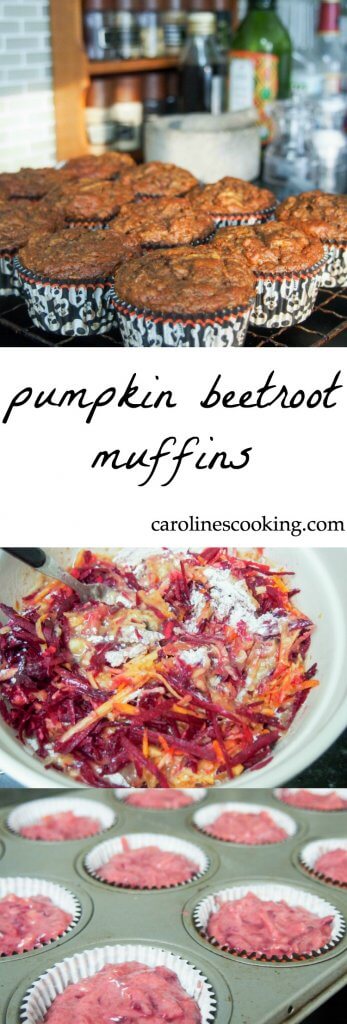 These pumpkin beetroot muffins are wonderfully moist, warmly spice and sweetened only with date and banana (no refined sugar) so you can feel good about them too.
