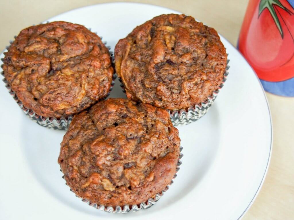 These pumpkin beetroot muffins are wonderfully moist, warmly spice and sweetened only with date and banana (no refined sugar) so you can feel good about them too.