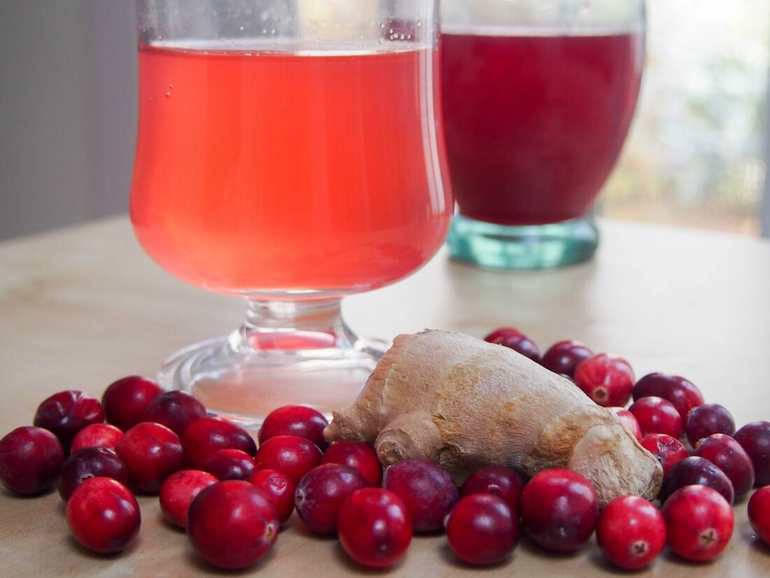 cranberry ginger cordial
