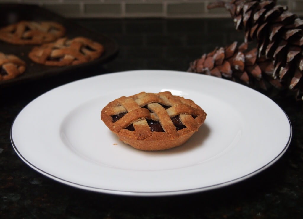 gluten free mince pie on plate