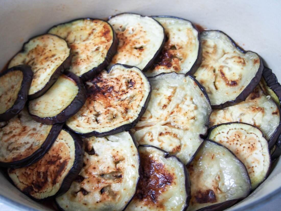 eggplant layer in moussaka