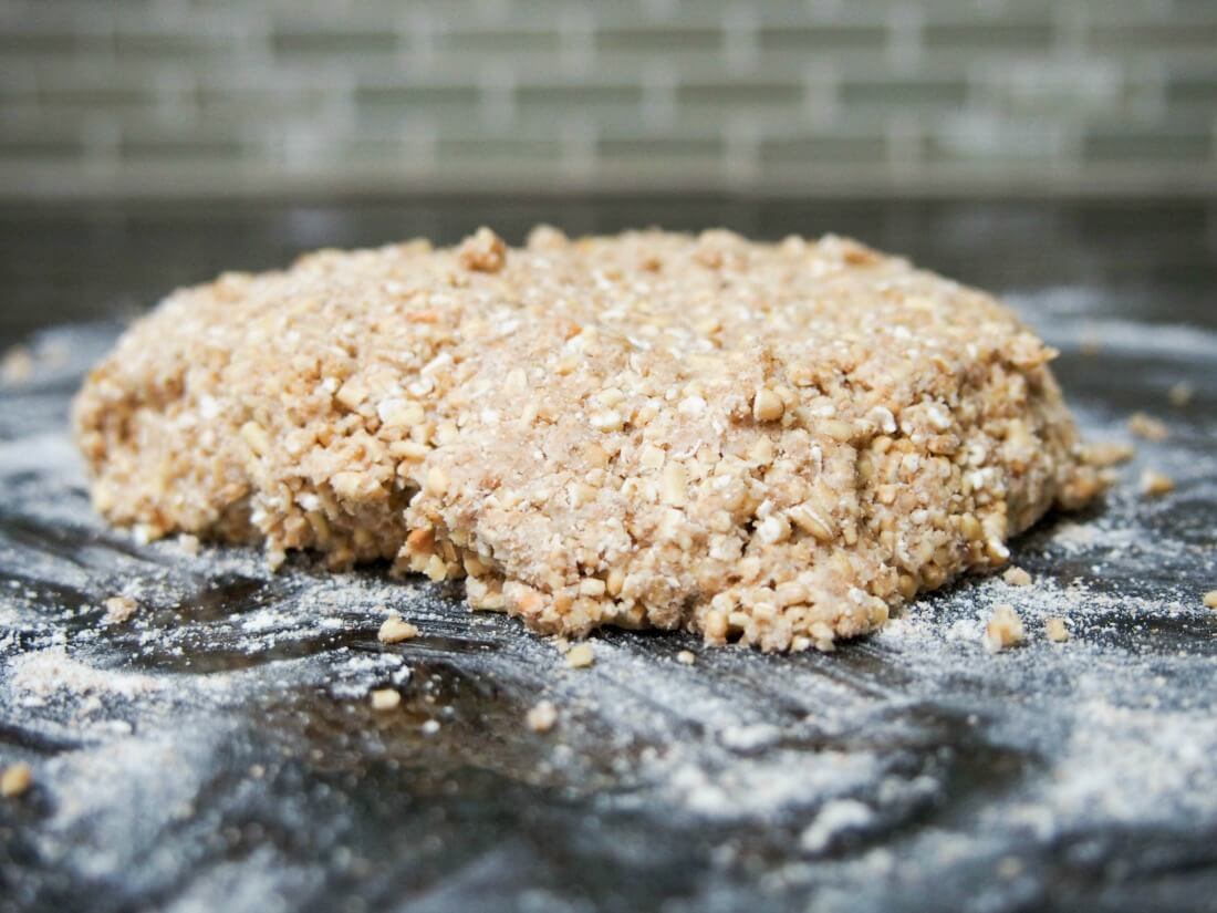 oatcake dough ready to roll out