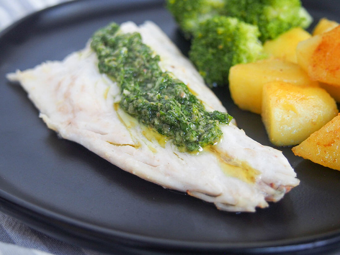 sea bass with salsa verde