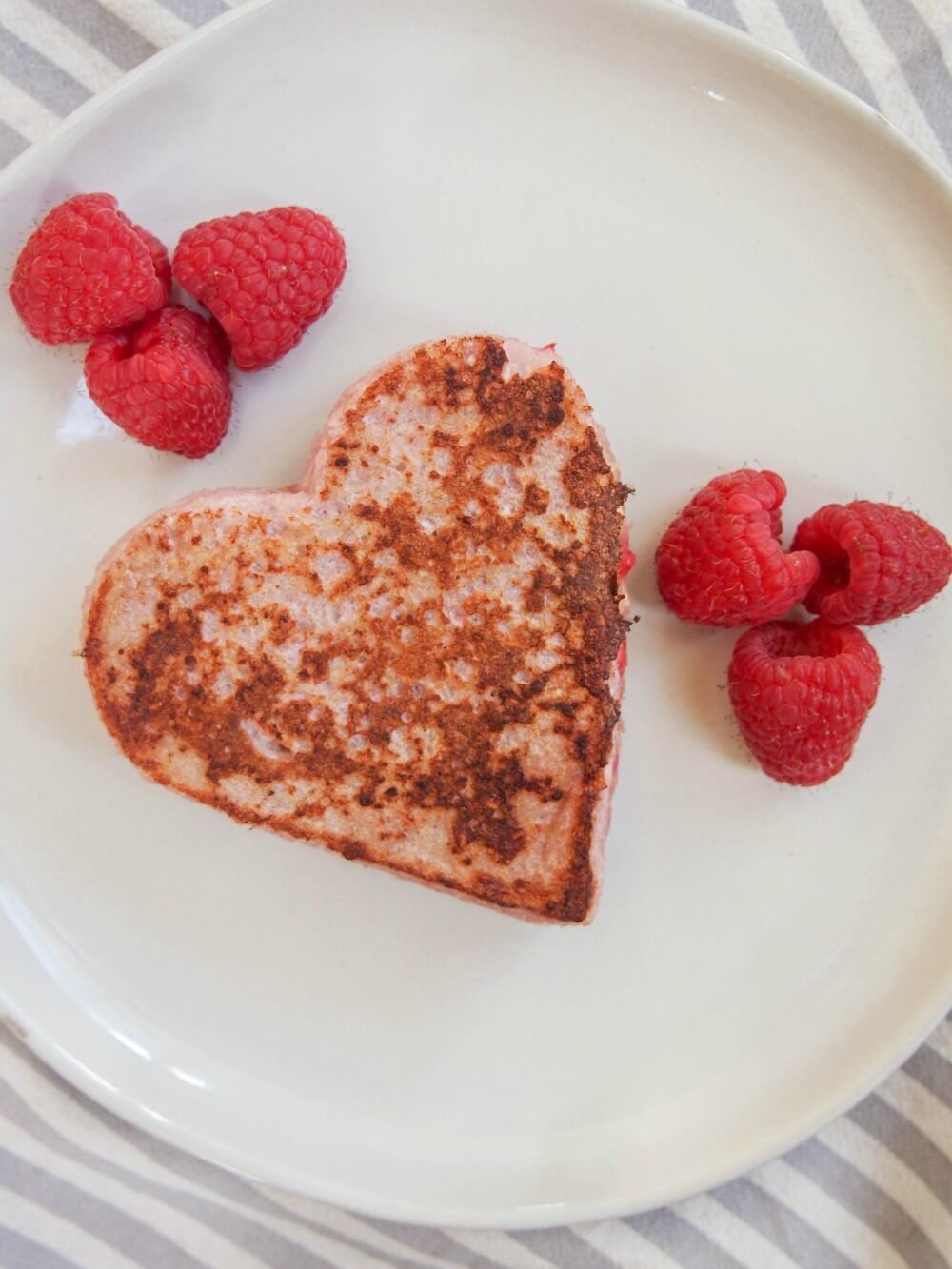 Raspberry stuffed French toast