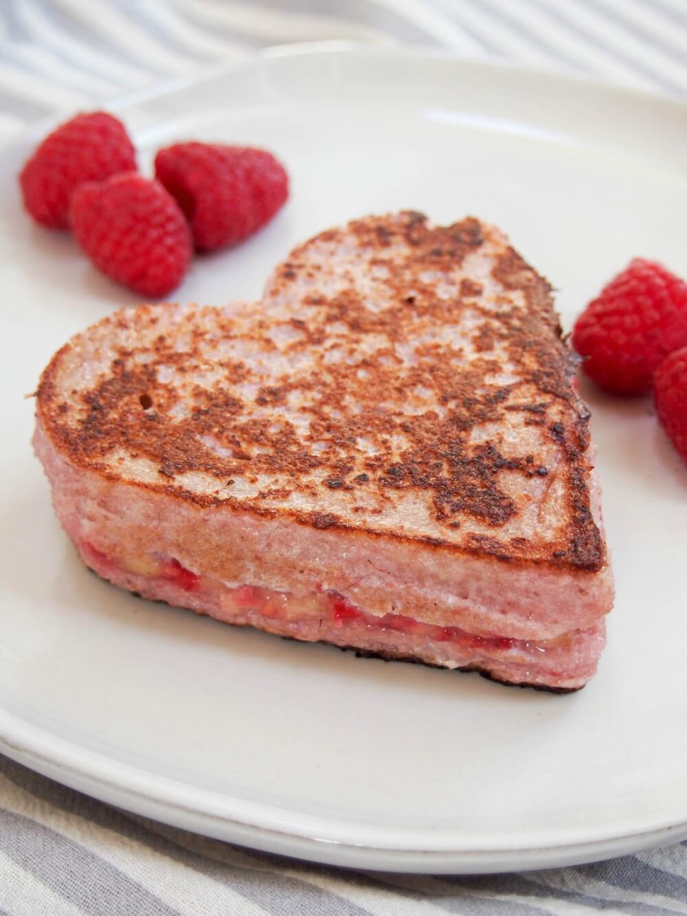 Raspberry stuffed French toast