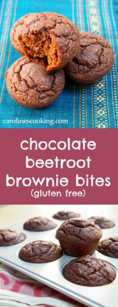 These chocolate beetroot brownies are gluten-free, relatively low in sugar and easily adaptable to be vegan. They are soft, moist and thoroughly delicious.
