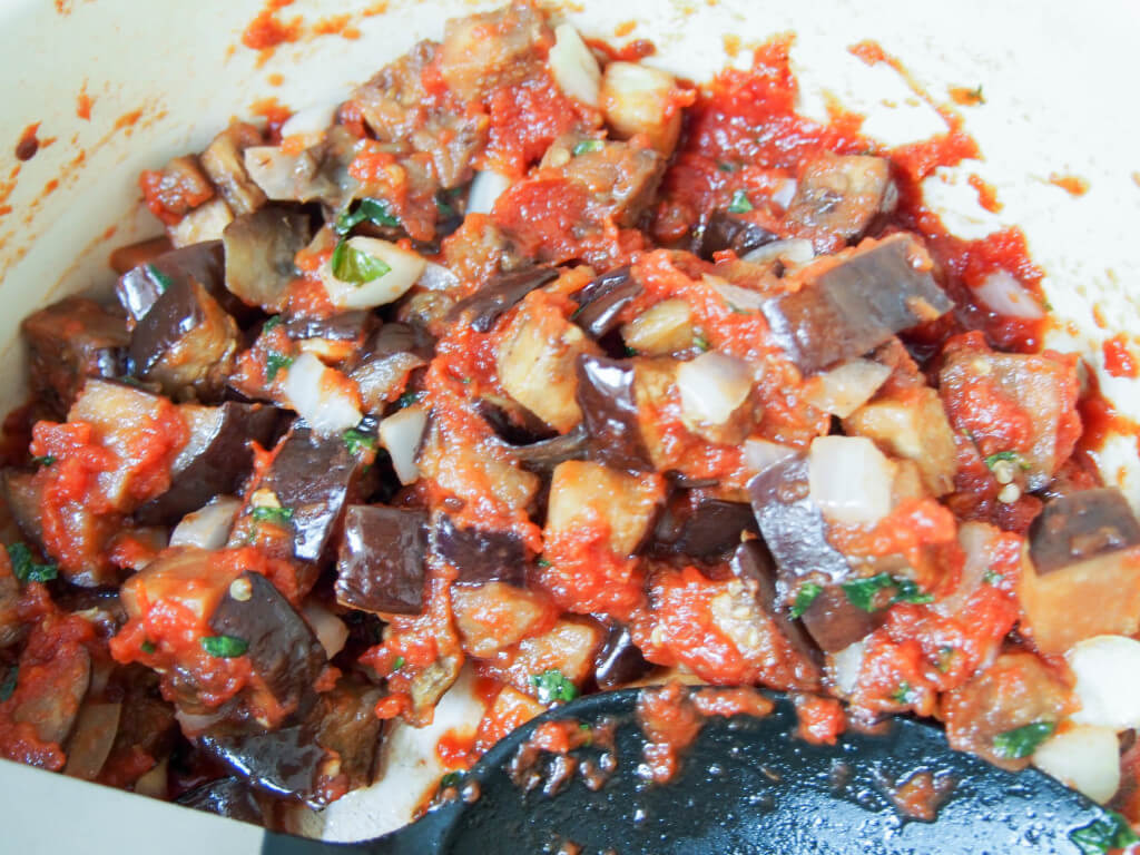 eggplant filling for Squash and eggplant lasagna