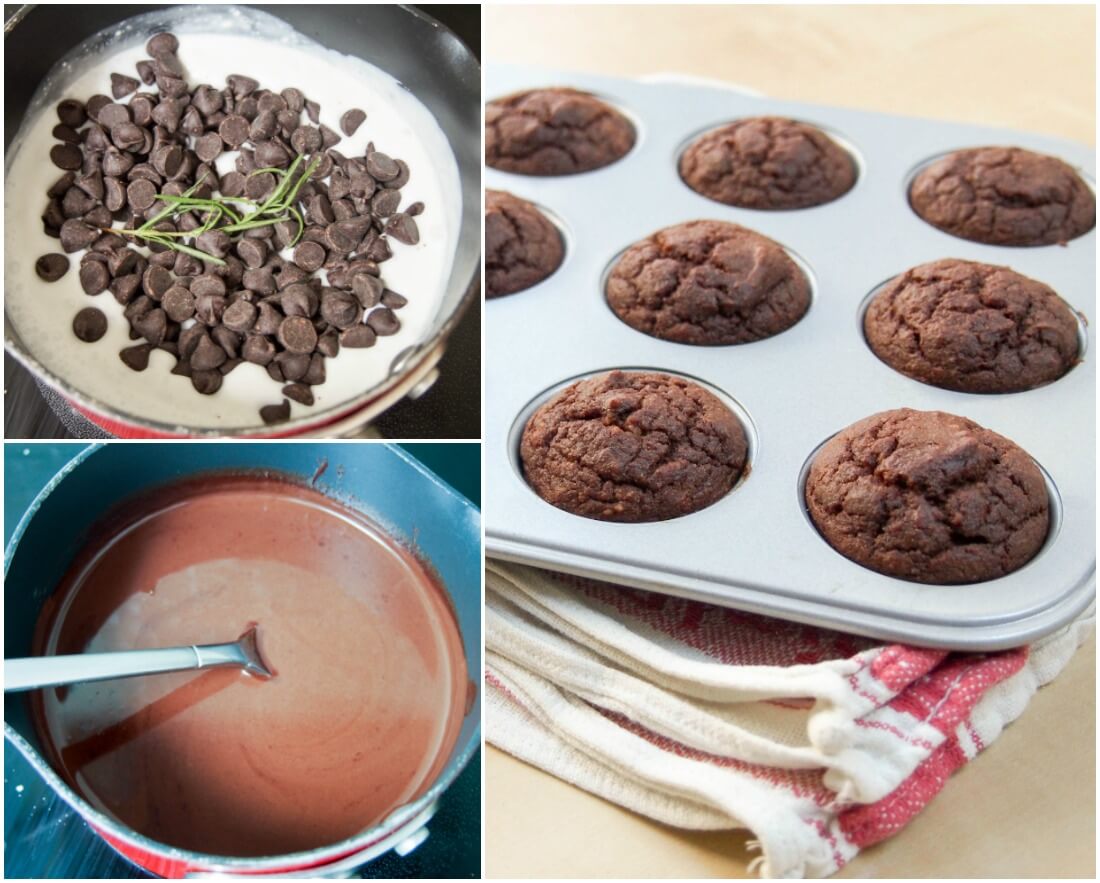 making Chocolate beetroot brownie bites