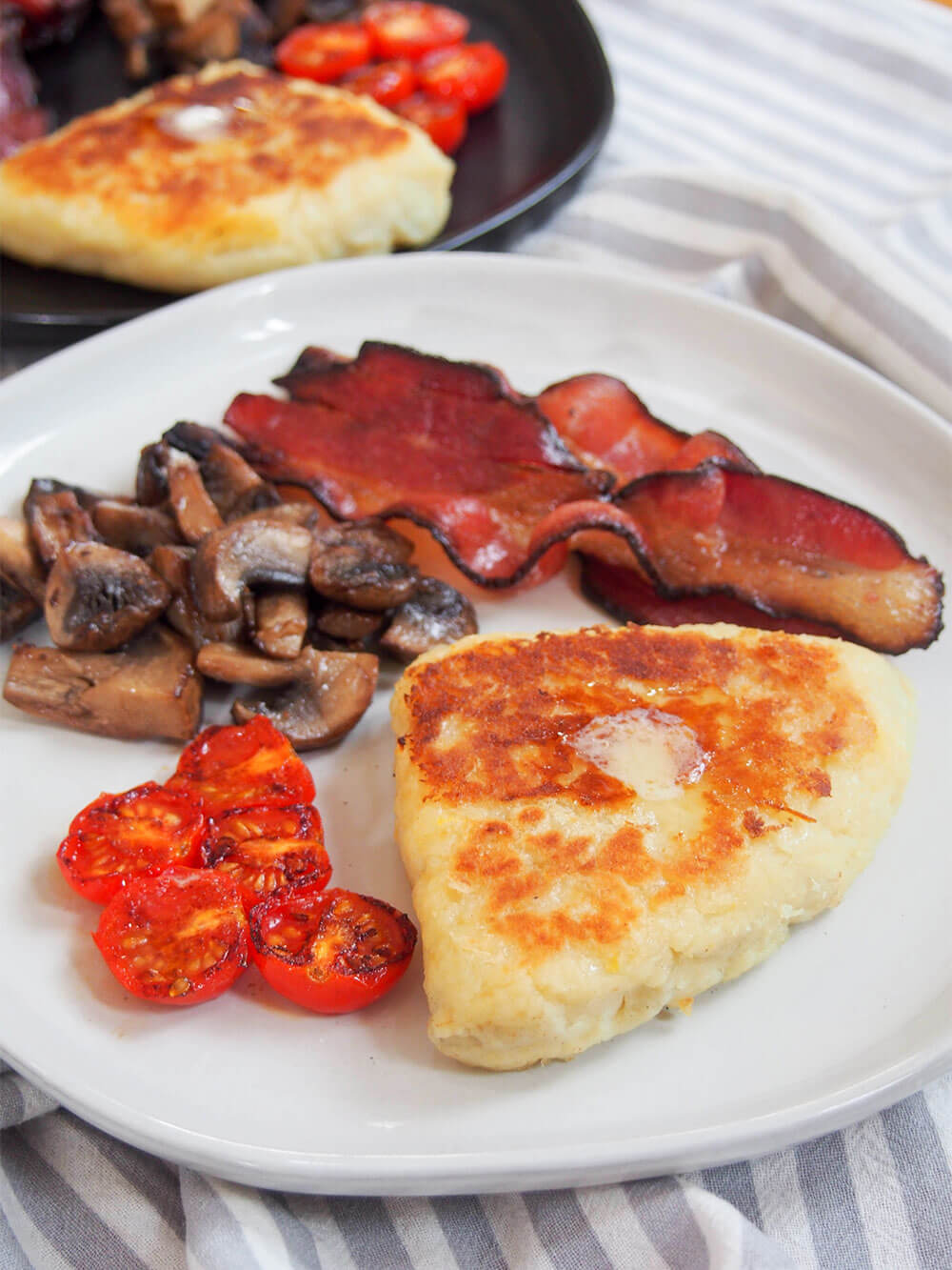 Parsnip and potato farl (potato scones)