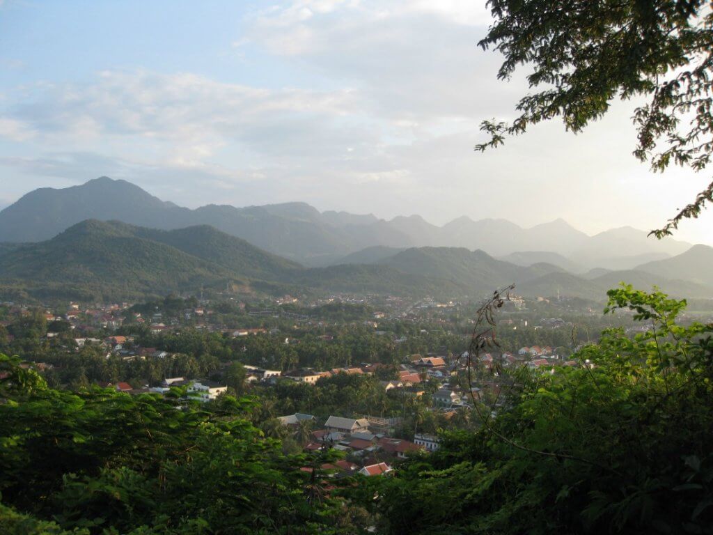 view from hill in Luang Prabang, Laos