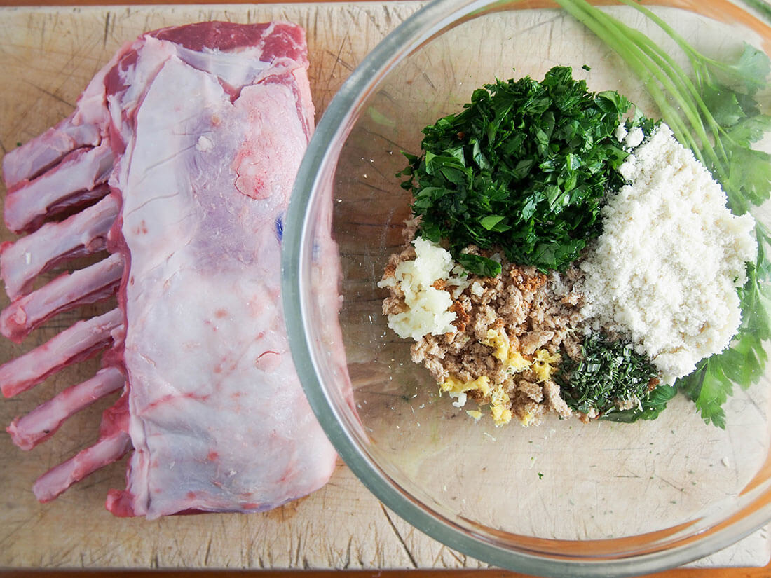 garlic herb crusted rack of lamb ingredients