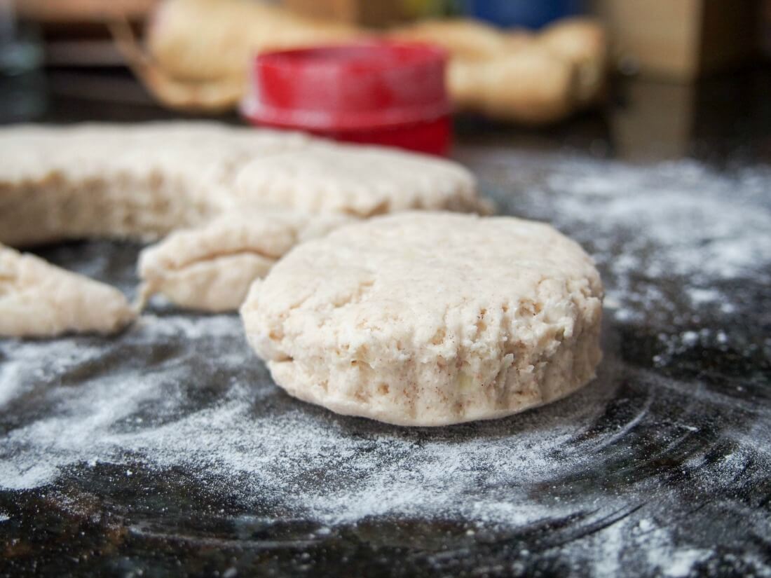 making parsnip buttermilk biscuits