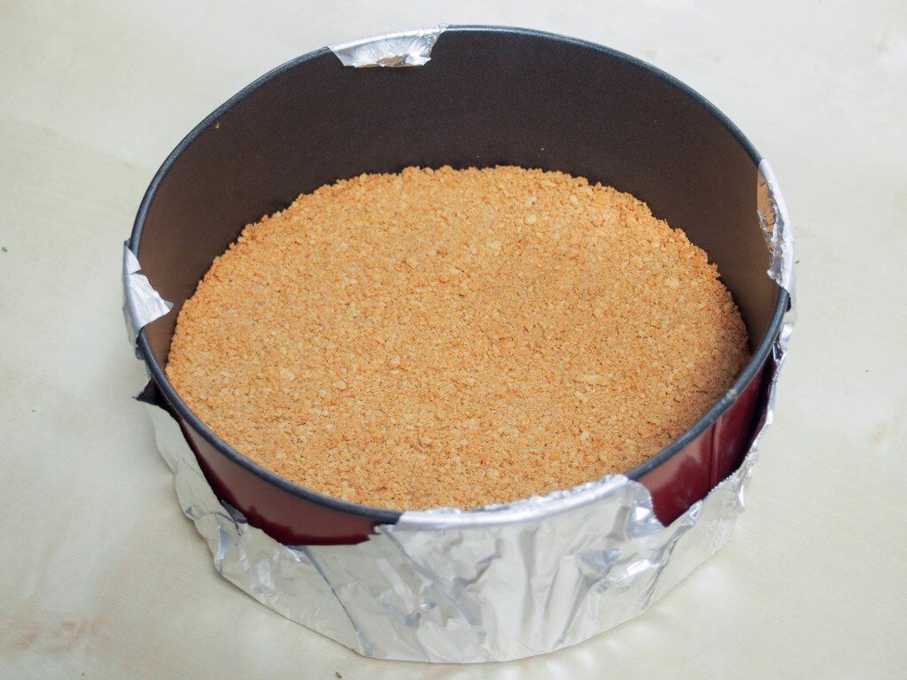 banana baked cheesecake base