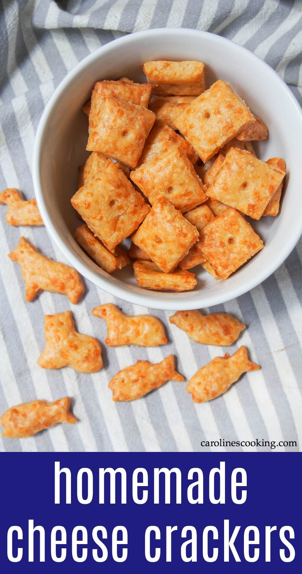 Homemade cheese crackers! That bit better for you than what you might find in a store, but packed with flavor, these cute little homemade cheese crackers are easy to make too. Tasty snack time awaits! #crackers #cheesecrackers #snack