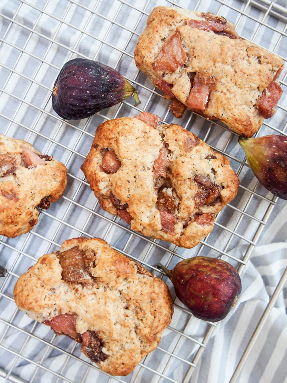 roast pear and fig scones