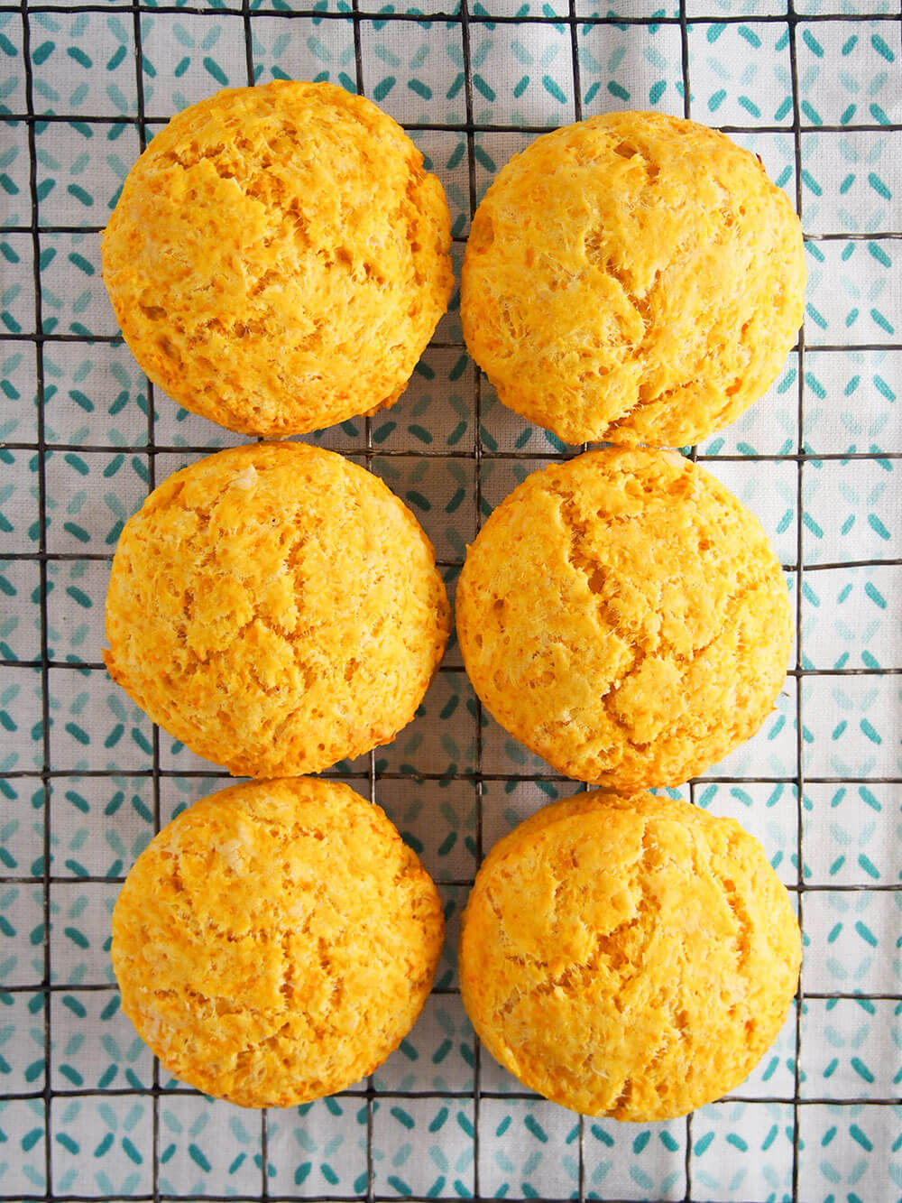 butternut squash biscuits with gruyere cooling on rack