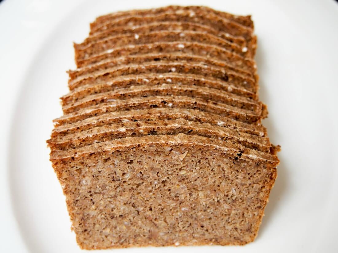 rye bread for Danish smørrebrød (open sandwiches) with remoulade