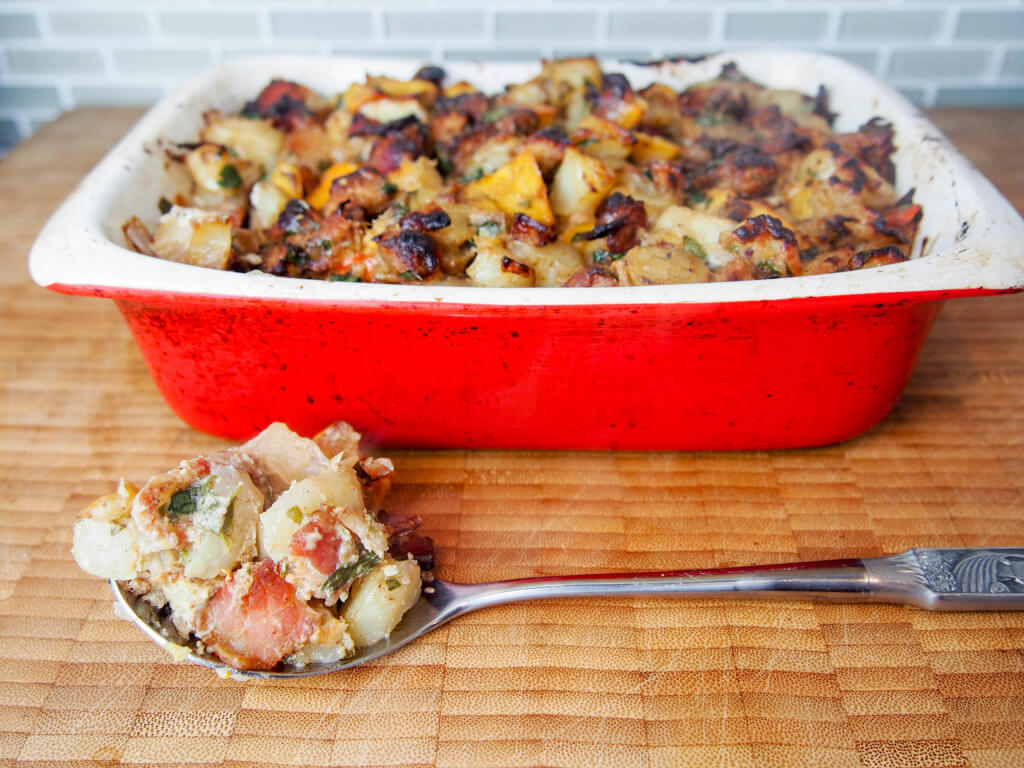 Jerusalem artichoke and persimmon stuffing