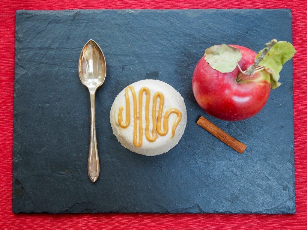 This apple panna cotta is a seasonal take on the traditional creamy Italian dessert, the subtle apple and cinnamon adding to an already delicious easy treat.