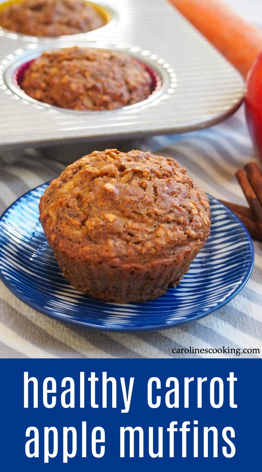 These naturally-sweetened carrot apple muffins have a delicious, gently spiced flavor and moist texture. They're easy to make and perfect for breakfast or a snack. These naturally-sweetened carrot apple muffins have a delicious, gently spiced flavor and moist texture. They're easy to make and perfect for breakfast or a snack. #muffin #refinedsugarfree #breakfast #snack #healthybaking