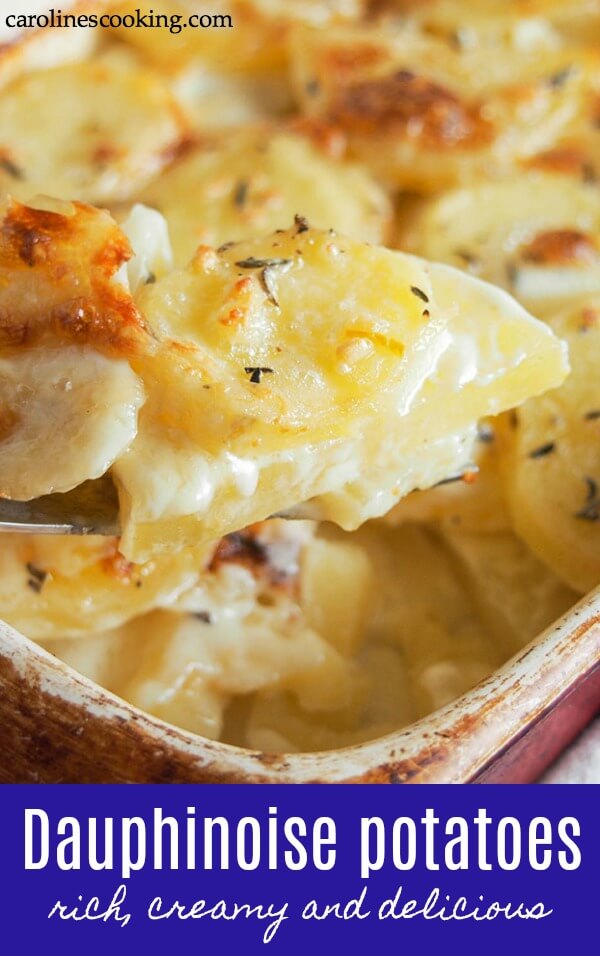 Dauphinoise potatoes are a wonderfully rich potato side dish, the potatoes cooked in cream and garlic. Delicious & comforting. Great with beef or roasts. Dauphinoise potatoes are a wonderfully rich potato side dish, the potatoes cooked in cream and garlic. Delicious & comforting. Great with beef or roasts. #potatoes #sidedish #potatoesincream