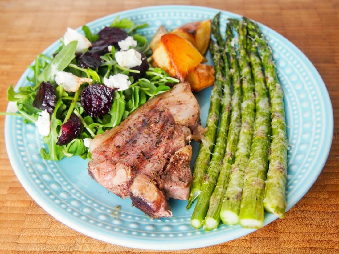 roasted asparagus with parmesan