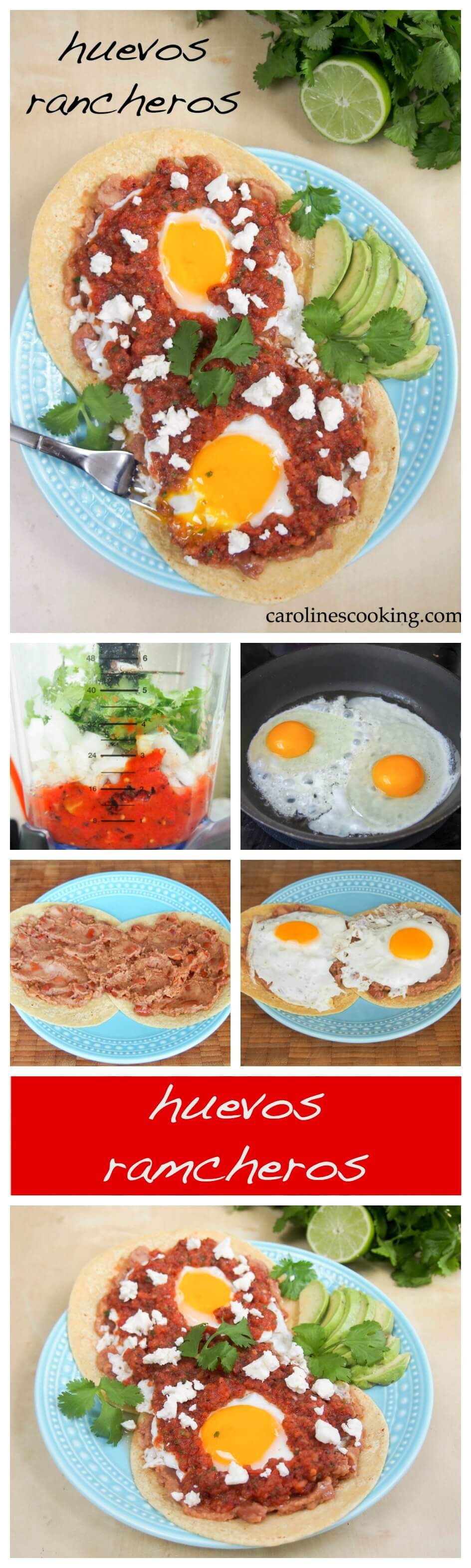 huevos rancheros Huevos rancheros is such an easy breakfast/brunch or 'brinner' but so tasty with tortillas, eggs, beans and warm salsa. A Mexican classic in less than 30mins!