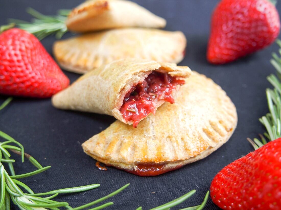 rosemary infused strawberry empanadas