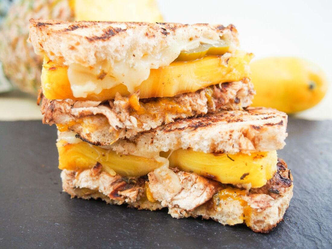 "The Jammin' Jamaican" chicken grilled cheese