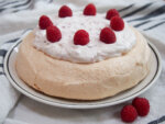 pavlova with raspberries and cream