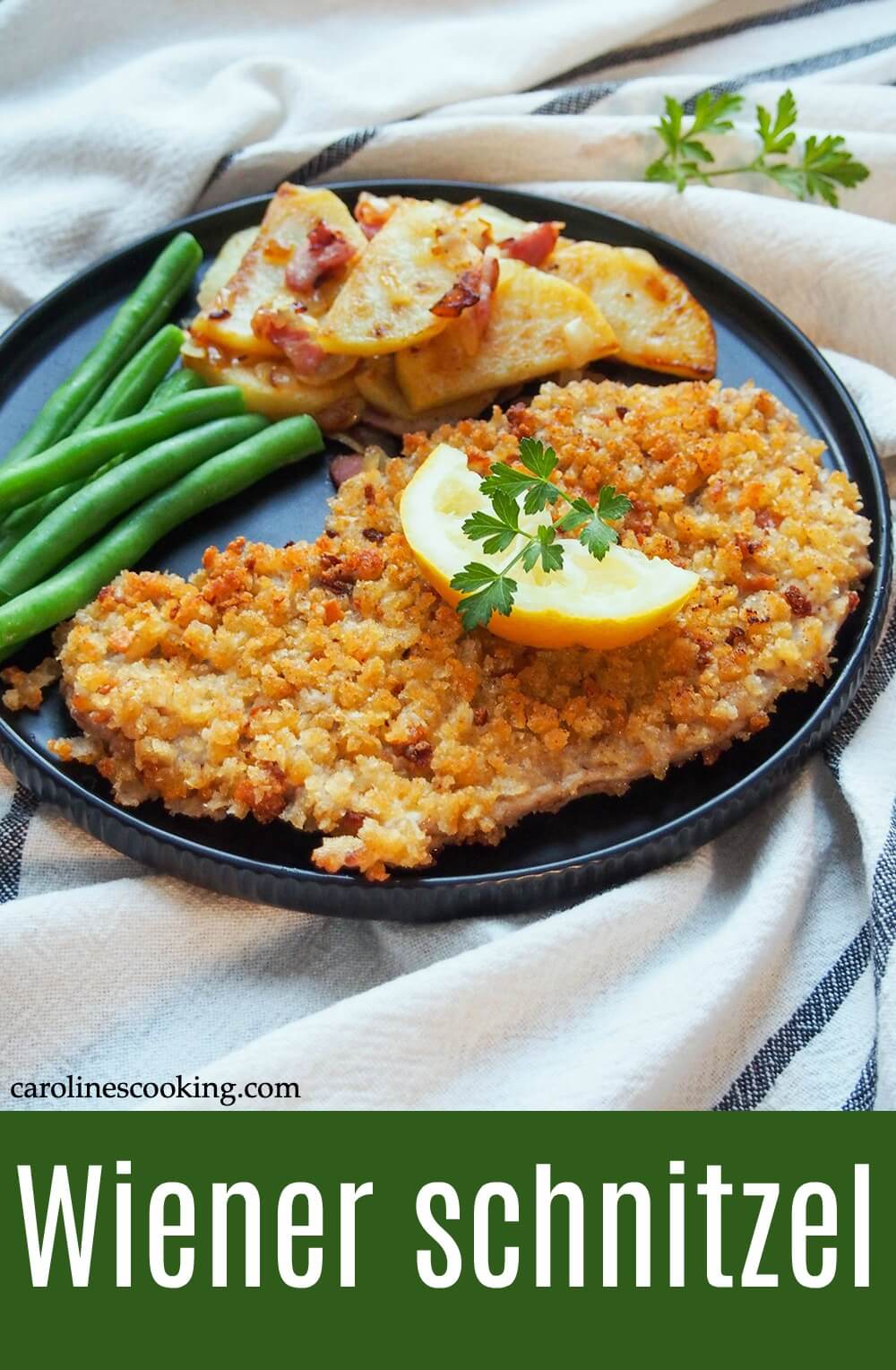 This authentic Wiener schnitzel recipe, aka breaded veal cutlets, is a great main for any night. It's practically the national dish of Austria and for good reason - it's easy to make, child friendly & delicious. #veal #austrianfood #schnitzel