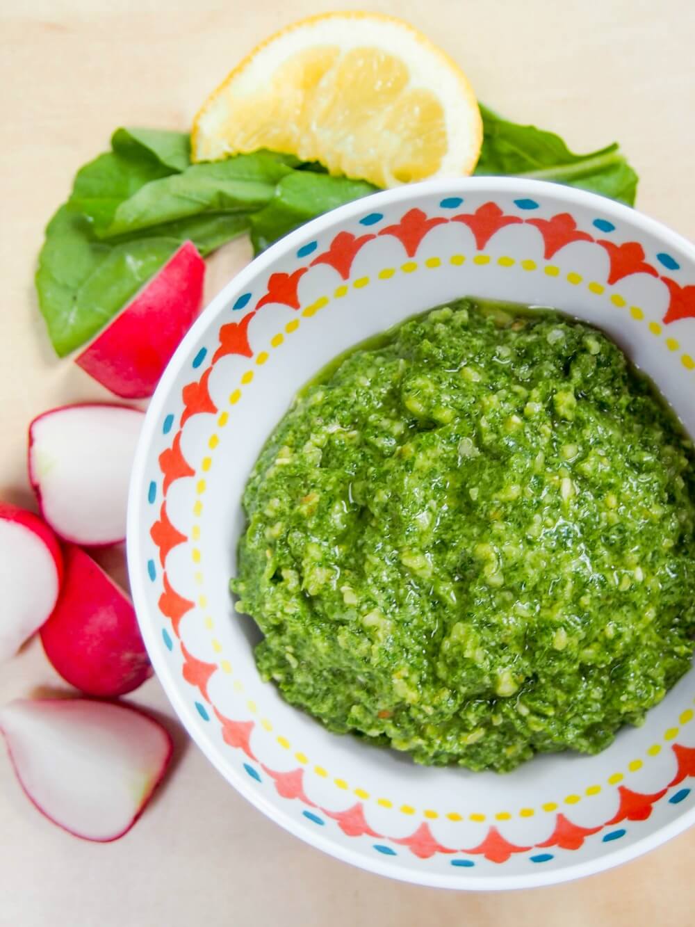 radish green pesto