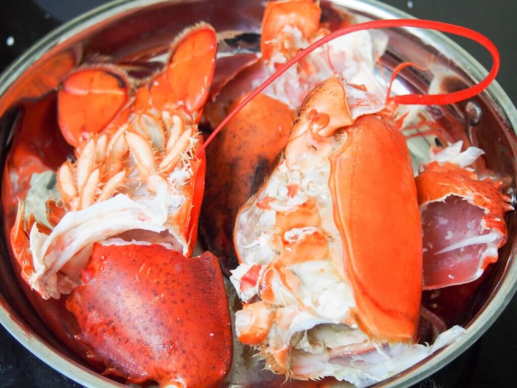 making sauce for lobster gnocchi