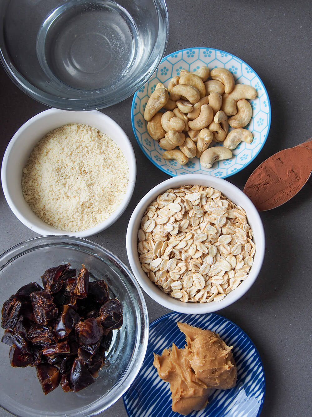 ingredients in separate bowls next to each other