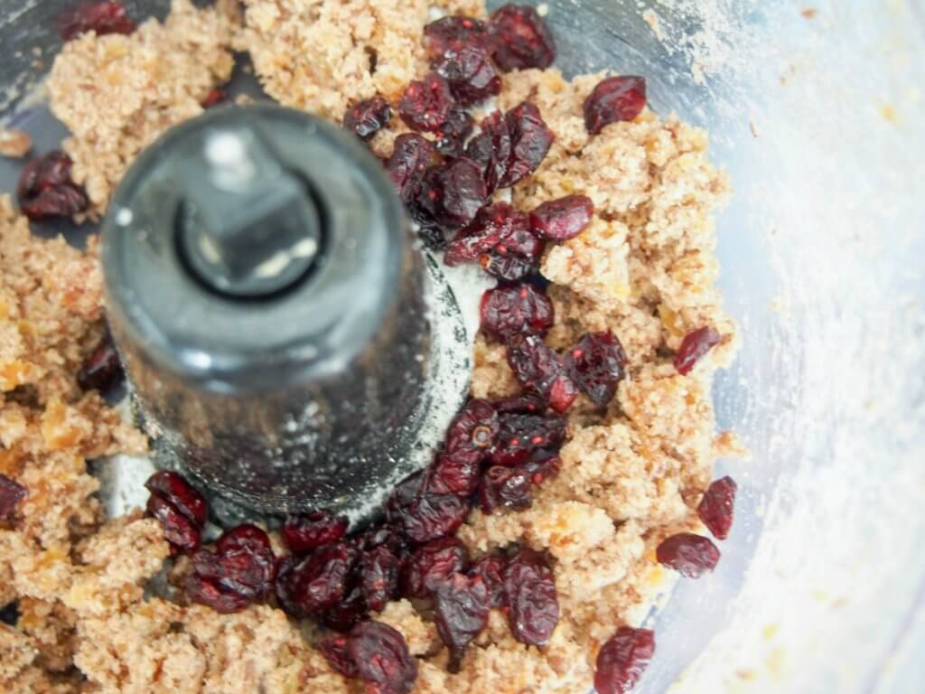 making healthy cranberry apricot cookies