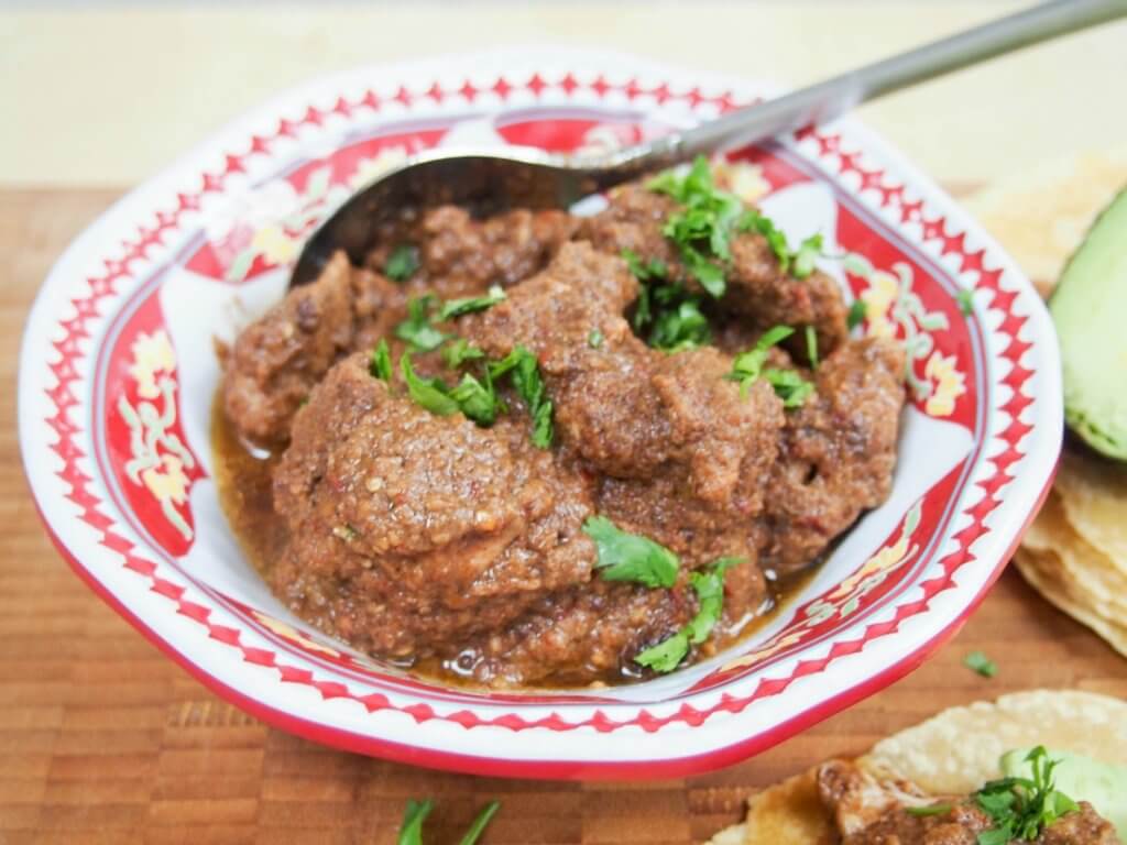 bowl of chicken mole