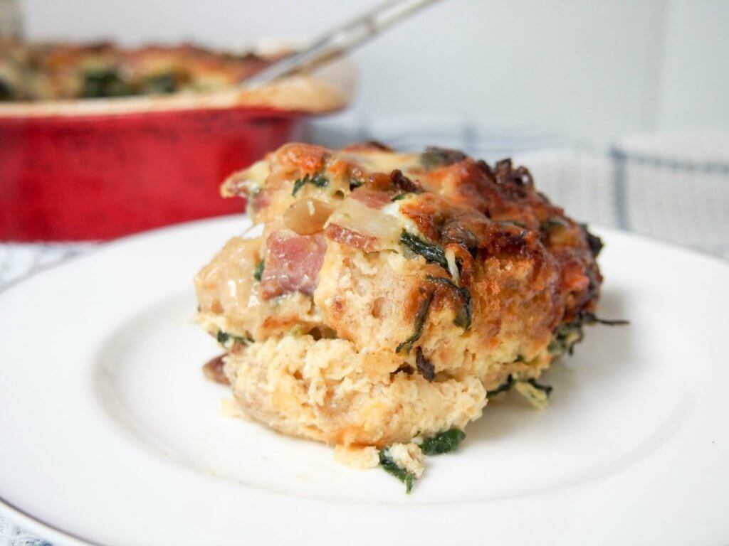 breakfast strata with bacon and date