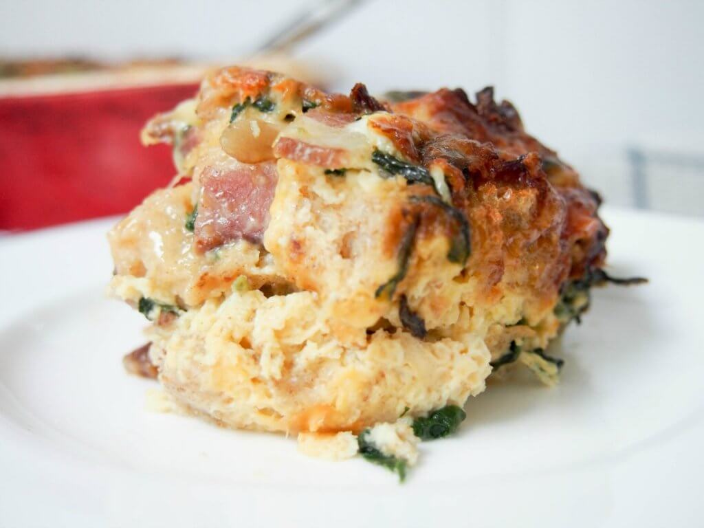 breakfast strata with bacon and date