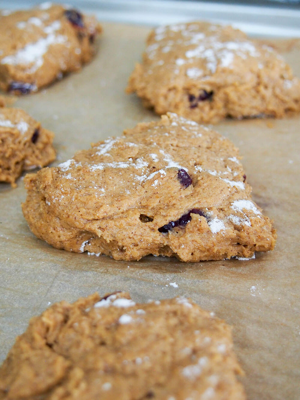Healthy pumpkin scones ready to bake