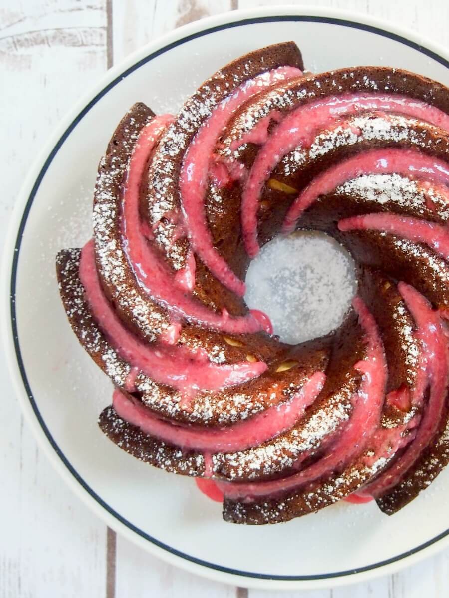 Clementine cake with cranberry glaze (GF)