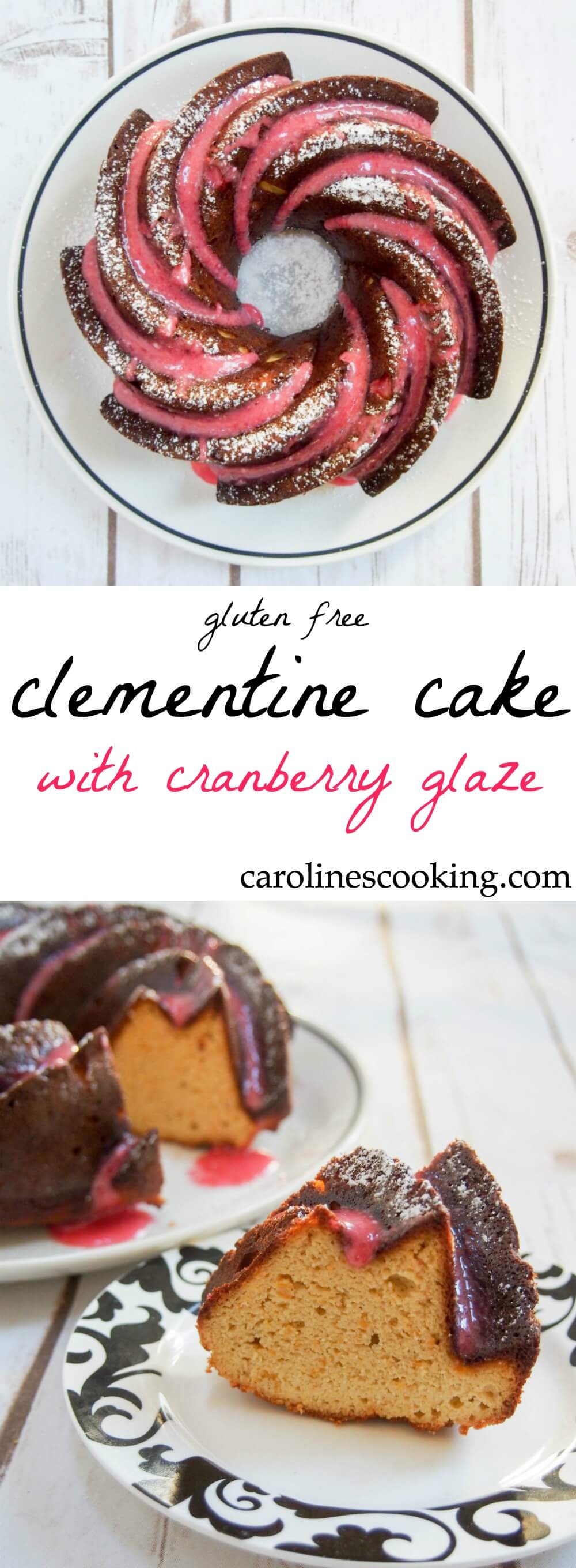 This clementine cake is easy to make and naturally gluten-free, using the whole fruit & ground almonds. A delicious citrus flavor, festive glaze & wonderfully moist. Perfect for sharing.