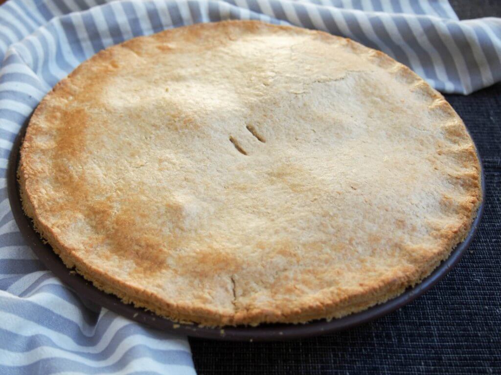 'Australian pie' - leftover turkey pie with raisins and bechamel 'Australian pie' - leftover turkey pie with raisins and bechamel
