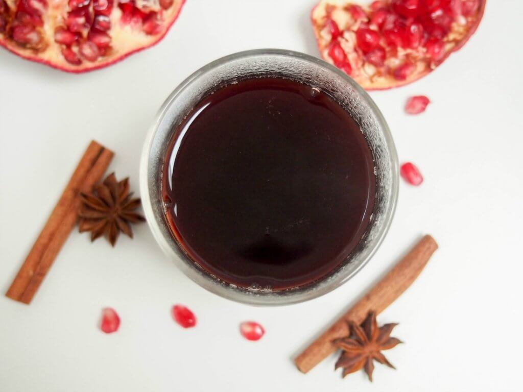 warm pomegranate punch