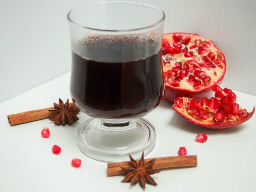warm pomegranate punch