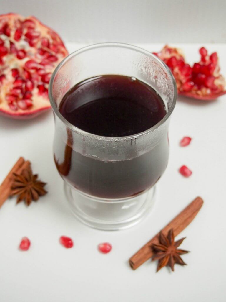 warm pomegranate punch
