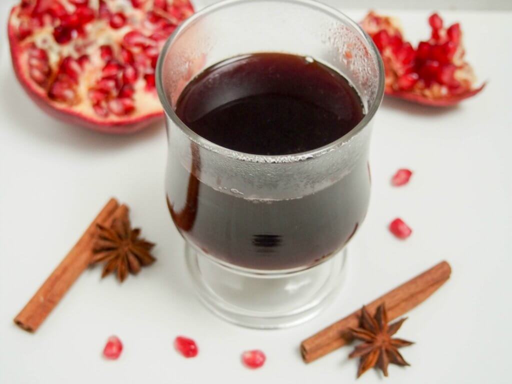 warm pomegranate punch