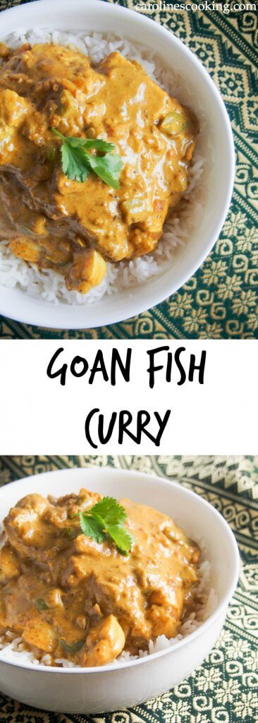 This Goan fish curry is really easy to make, packed with flavor & spice, and ready in less than 30 minutes. A delicious dish that's way better than take out. #curry #fish