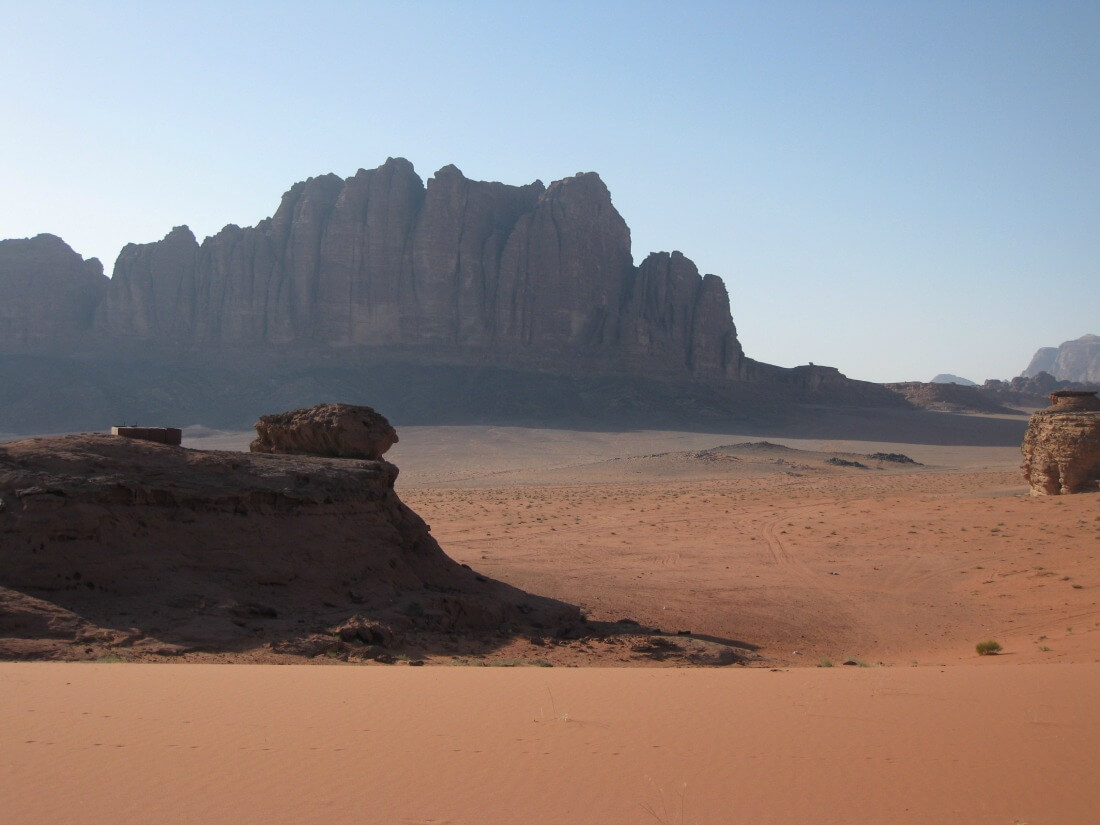 view of Wadi Rum desert Wadi Rum Jordan - pomegranate tabbouleh post
