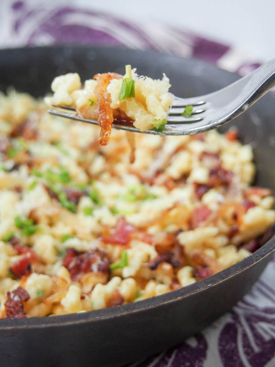 bacon onion spaetzle