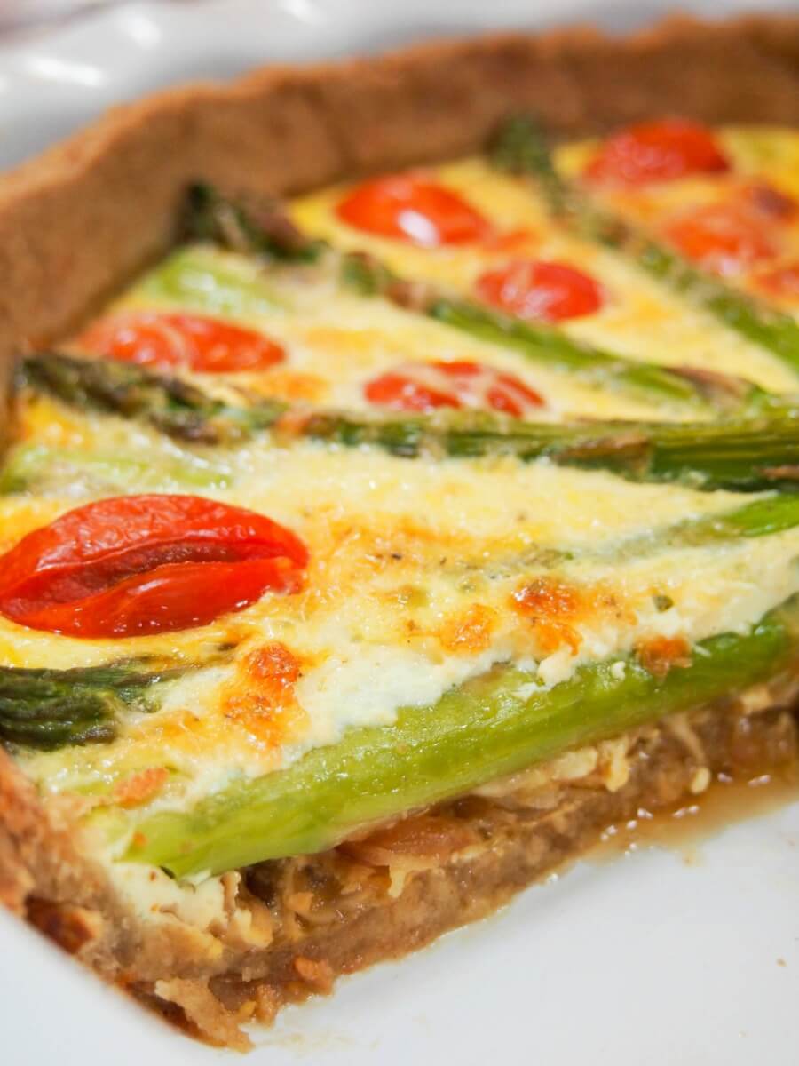 tomato asparagus quiche